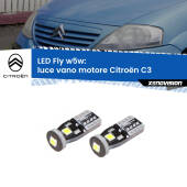 0 Luce Vano Motore LED Citroën C3 2002 - 2009: W5W Fly W5W: Lampadine LED Fly 6000k (Coppia)
