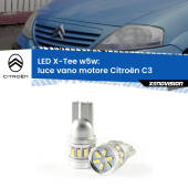 0 Luce Vano Motore LED per Citroën C3 2002 - 2009: W5W X-Tee W5W (T10) LED X-Tee (Coppia)