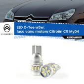 0 Luce Vano Motore LED per Citroën C5 My04 2004 - 2008: W5W X-Tee W5W (T10) LED X-Tee (Coppia)