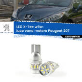 0 Luce Vano Motore LED per Peugeot 207 2006 - 2015: W5W X-Tee W5W (T10) LED X-Tee (Coppia)