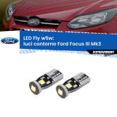 0 Luci Contorno LED Ford Focus Mk3 2011 - 2014: W5W Fly W5W: Lampadine LED Fly 6000k (Coppia)