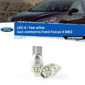 0 Luci Contorno LED per Ford Focus Mk2 2004 - 2011: W5W X-Tee W5W (T10) LED X-Tee (Coppia)