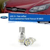 0 Luci Contorno LED per Ford Focus Mk3 2011 - 2014: W5W X-Tee W5W (T10) LED X-Tee (Coppia)