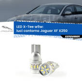 0 Luci Contorno LED per Jaguar XF X250 2007 - 2015: W5W X-Tee W5W (T10) LED X-Tee (Coppia)