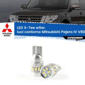 0 Luci Contorno LED per Mitsubishi Pajero IV V80 2007 - 2021: W5W X-Tee W5W (T10) LED X-Tee (Coppia)