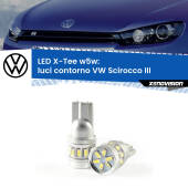 0 Luci Contorno LED per VW Scirocco III 2008 - 2017: W5W X-Tee W5W (T10) LED X-Tee (Coppia)