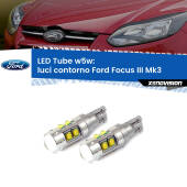 0 Luci Contorno LED W5W Ford Focus Mk3 2011 - 2014 W5W Tube W5W: Lampadine LED Tube 6000k (Coppia)