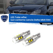 0 Luci Contorno LED W5W Lancia Delta MkIII 844 2008 - 2014 W5W Tube W5W: Lampadine LED Tube 6000k (Coppia)