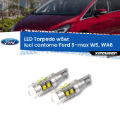 0 Luci Contorno LED W5W Ford S-max WS, WA6 2006 - 2014 W5W Tube W5W: Lampadine LED Tube 6000k (Coppia)