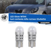 0 Luci Cortesia LED Alfa romeo Giulietta Anteriori: W5W Glow a Luce Calda W5W: LED Glow Bianco Caldo (Coppia)