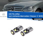 0 Luci Cortesia LED anteriori Mercedes Classe-C W204: W5W Fly W5W: Lampadine LED Fly 6000k (Coppia)