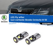 0 Luci Cortesia LED anteriori Skoda Octavia III 5E: W5W Fly W5W: Lampadine LED Fly 6000k (Coppia)