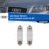 0 Luci Cortesia LED Audi A3 8P posteriori: C5W Glow a Luce Calda (Coppia) C5W: LED Glow Bianco Caldo 36mm (Coppia)