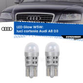 0 Luci Cortesia LED Audi A8 D3 2002 - 2009: W5W Glow a Luce Calda W5W: LED Glow Bianco Caldo (Coppia)