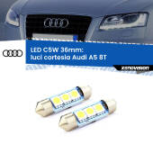 0 Luci Cortesia LED c5w 36mm Audi A5 8T anteriori (Coppia) C5W C10W Led Canbus 36mm a 3 Ultra Led Xenovision - Bianco Lunare 6000k (Coppia)