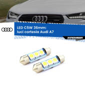 0 Luci Cortesia LED c5w 36mm Audi A7 2010 - 2018 (Coppia) C5W C10W Led Canbus 36mm a 3 Ultra Led Xenovision - Bianco Lunare 6000k (Coppia)