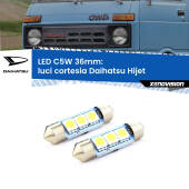 0 Luci Cortesia LED c5w 36mm Daihatsu Hijet 1992 - 2005 (Coppia) C5W C10W Led Canbus 36mm a 3 Ultra Led Xenovision - Bianco Lunare 6000k (Coppia)