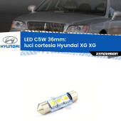 0 Luci Cortesia LED c5w 36mm Hyundai XG XG 1998 - 2005 (Coppia) C5W C10W Led Canbus 36mm a 3 Ultra Led Xenovision - Bianco Lunare 6000k (Coppia)