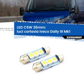 0 Luci Cortesia LED c5w 36mm Iveco Daily III Mk1 2014 - 2016 (Coppia) C5W C10W Led Canbus 36mm a 3 Ultra Led Xenovision - Bianco Lunare 6000k (Coppia)