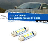0 Luci Cortesia LED c5w 36mm Jaguar XK 8 X100 1996 - 2005 (Coppia) C5W C10W Led Canbus 36mm a 3 Ultra Led Xenovision - Bianco Lunare 6000k (Coppia)