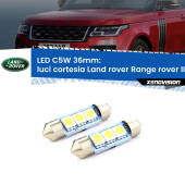 0 Luci Cortesia LED c5w 36mm Land rover Range rover II P38A posteriori (Coppia) C5W C10W Led Canbus 36mm a 3 Ultra Led Xenovision - Bianco Lunare 6000k (Coppia)