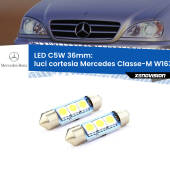 0 Luci Cortesia LED c5w 36mm Mercedes Classe-M W163 posteriori (Coppia) C5W C10W Led Canbus 36mm a 3 Ultra Led Xenovision - Bianco Lunare 6000k (Coppia)