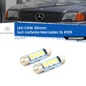 0 Luci Cortesia LED c5w 36mm Mercedes SL R129 1989 - 2001 (Coppia) C5W C10W Led Canbus 36mm a 3 Ultra Led Xenovision - Bianco Lunare 6000k (Coppia)