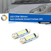 C5W C10W Led Canbus 36mm a 3 Ultra Led Xenovision - Bianco Lunare 6000k (Coppia)