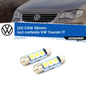 0 Luci Cortesia LED c5w 36mm VW Touran 1T posteriori (Coppia) C5W C10W Led Canbus 36mm a 3 Ultra Led Xenovision - Bianco Lunare 6000k (Coppia)
