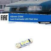 0 Luci Cortesia LED c5w 41mm Fiat Uno 1983 - 1995 (Coppia) C5W C10W Led Canbus 41mm a 3 Ultra Led Xenovision - Bianco Lunare 6000k (Coppia)