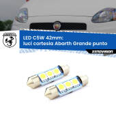 0 Luci Cortesia LED c5w 41mm Abarth Grande punto 2007 - 2010 (Coppia) C5W C10W Led Canbus 41mm a 3 Ultra Led Xenovision - Bianco Lunare 6000k (Coppia)