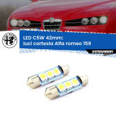 0 Luci Cortesia LED c5w 41mm Alfa romeo 159 2005 - 2012 (Coppia) C5W C10W Led Canbus 41mm a 3 Ultra Led Xenovision - Bianco Lunare 6000k (Coppia)