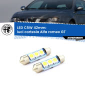 0 Luci Cortesia LED c5w 41mm Alfa romeo GT  2003 - 2010 (Coppia) C5W C10W Led Canbus 41mm a 3 Ultra Led Xenovision - Bianco Lunare 6000k (Coppia)