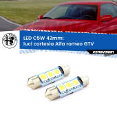 0 Luci Cortesia LED c5w 41mm Alfa romeo GTV 1995 - 2005 (Coppia) C5W C10W Led Canbus 41mm a 3 Ultra Led Xenovision - Bianco Lunare 6000k (Coppia)