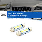0 Luci Cortesia LED c5w 41mm Audi Q7 2006 - 2015 (Coppia) C5W C10W Led Canbus 41mm a 3 Ultra Led Xenovision - Bianco Lunare 6000k (Coppia)