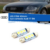 0 Luci Cortesia LED c5w 41mm Audi TT 8N 1998 - 2006 (Coppia) C5W C10W Led Canbus 41mm a 3 Ultra Led Xenovision - Bianco Lunare 6000k (Coppia)
