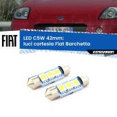 0 Luci Cortesia LED c5w 41mm Fiat Barchetta 1995 - 2005 (Coppia) C5W C10W Led Canbus 41mm a 3 Ultra Led Xenovision - Bianco Lunare 6000k (Coppia)