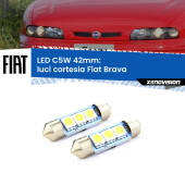 0 Luci Cortesia LED c5w 41mm Fiat Brava  1995 - 2001 (Coppia) C5W C10W Led Canbus 41mm a 3 Ultra Led Xenovision - Bianco Lunare 6000k (Coppia)