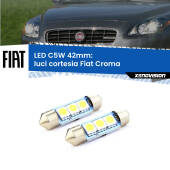 0 Luci Cortesia LED c5w 41mm Fiat Croma anteriori (Coppia) C5W C10W Led Canbus 41mm a 3 Ultra Led Xenovision - Bianco Lunare 6000k (Coppia)