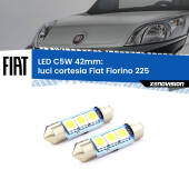 0 Luci Cortesia LED c5w 41mm Fiat Fiorino 225 2008 - 2021 (Coppia) C5W C10W Led Canbus 41mm a 3 Ultra Led Xenovision - Bianco Lunare 6000k (Coppia)