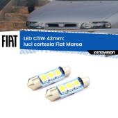 0 Luci Cortesia LED c5w 41mm Fiat Marea 1996 - 2002 (Coppia) C5W C10W Led Canbus 41mm a 3 Ultra Led Xenovision - Bianco Lunare 6000k (Coppia)