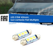 0 Luci Cortesia LED c5w 41mm Fiat Multipla 1999 - 2010 (Coppia) C5W C10W Led Canbus 41mm a 3 Ultra Led Xenovision - Bianco Lunare 6000k (Coppia)