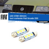 0 Luci Cortesia LED c5w 41mm Fiat Scudo 220 1996 - 2006 (Coppia) C5W C10W Led Canbus 41mm a 3 Ultra Led Xenovision - Bianco Lunare 6000k (Coppia)