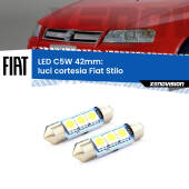 0 Luci Cortesia LED c5w 41mm Fiat Stilo  2001 - 2006 (Coppia) C5W C10W Led Canbus 41mm a 3 Ultra Led Xenovision - Bianco Lunare 6000k (Coppia)