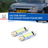 0 Luci Cortesia LED c5w 41mm Honda Prelude Mk5 1996 - 2000 (Coppia) C5W C10W Led Canbus 41mm a 3 Ultra Led Xenovision - Bianco Lunare 6000k (Coppia)