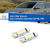 0 Luci Cortesia LED c5w 41mm Hyundai I20 PB, PBT 2008 - 2015 (Coppia) C5W C10W Led Canbus 41mm a 3 Ultra Led Xenovision - Bianco Lunare 6000k (Coppia)