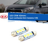 0 Luci Cortesia LED c5w 41mm KIA Carens I RS 1999 - 2005 (Coppia) C5W C10W Led Canbus 41mm a 3 Ultra Led Xenovision - Bianco Lunare 6000k (Coppia)