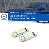 0 Luci Cortesia LED c5w 41mm Mazda 2 DY 2003 - 2007 (Coppia) C5W C10W Led Canbus 41mm a 3 Ultra Led Xenovision - Bianco Lunare 6000k (Coppia)