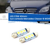 0 Luci Cortesia LED c5w 41mm Mercedes Classe-B W245 centralin (Coppia) C5W C10W Led Canbus 41mm a 3 Ultra Led Xenovision - Bianco Lunare 6000k (Coppia)