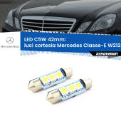 0 Luci Cortesia LED c5w 41mm Mercedes Classe-E W212 posteriori (Coppia) C5W C10W Led Canbus 41mm a 3 Ultra Led Xenovision - Bianco Lunare 6000k (Coppia)